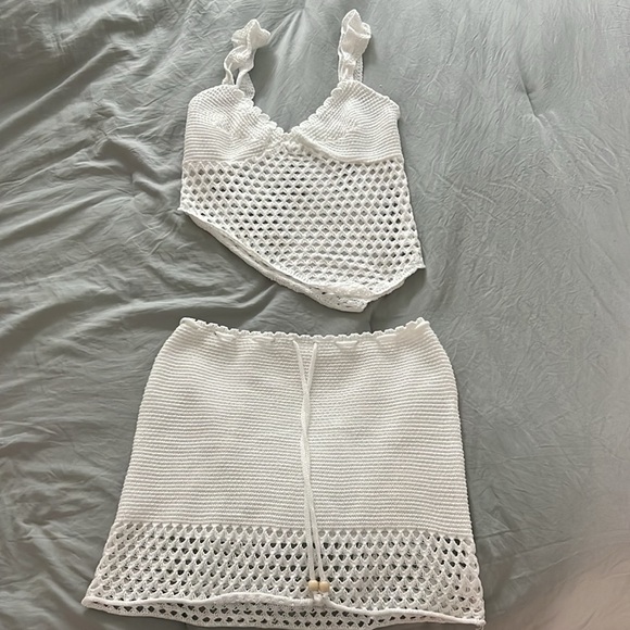 Crochet Knit Skirt Set - Picture 3 of 8